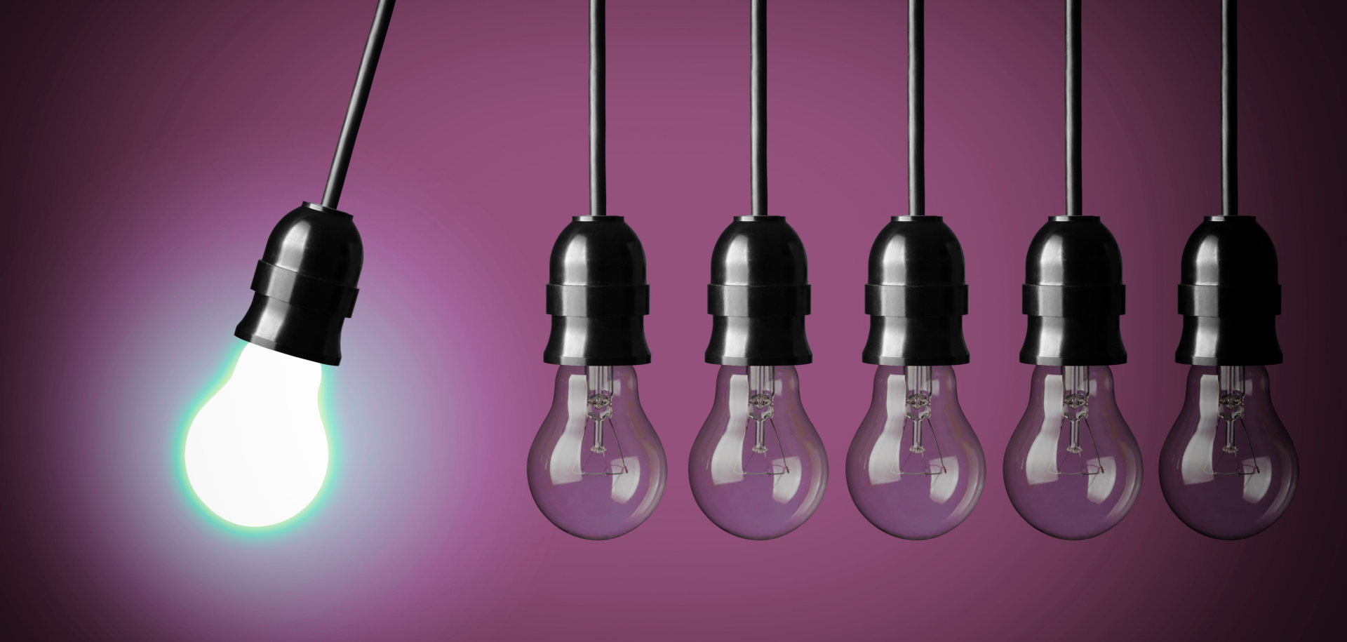 a row of light bulbs